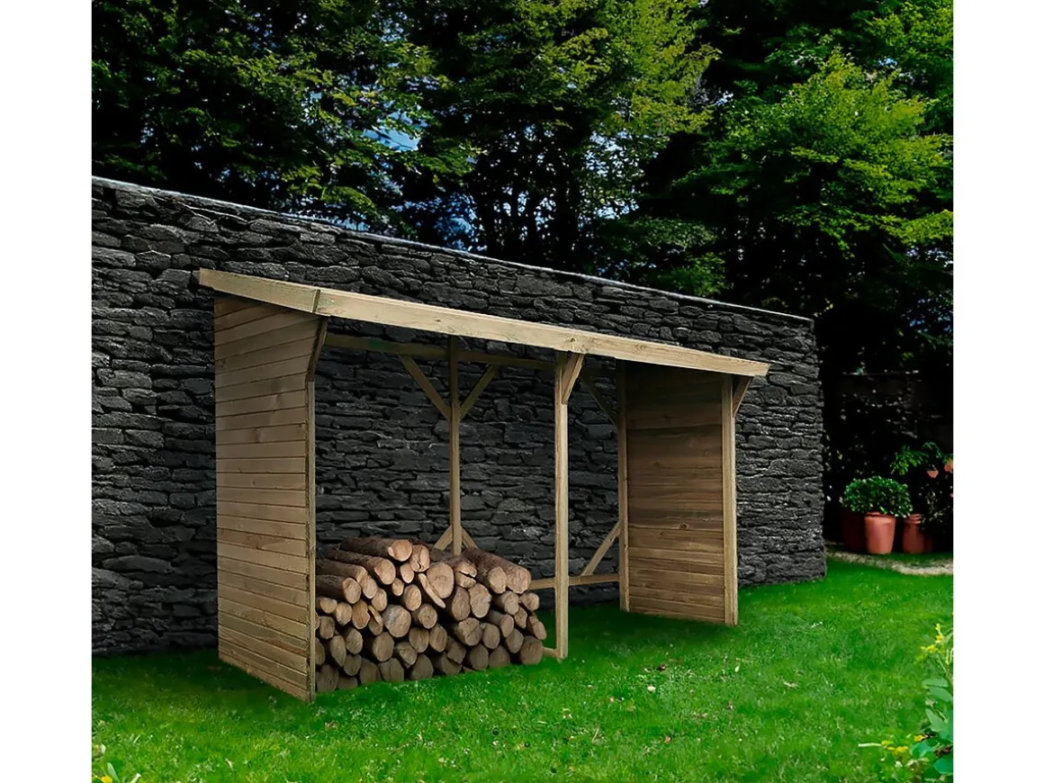 Abri bûches - 2.5 m² - 2.78 x 0.90 x 1.85 m- 5 Stères
