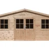 Abri de jardin bois "Alex" - 20.20 m² - 4.80 x 4.00 x 2.39 m - 28 mm