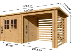 Abri de jardin bois avec appentis 