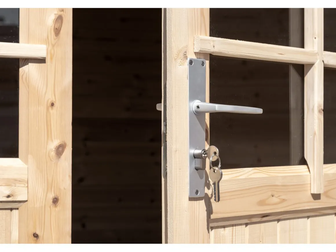 Abri de jardin bois 9.4 m² "Lys" - 320 x 298 x 225 cm - 28 mm