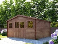 Abri de jardin bois traité autoclave marron 