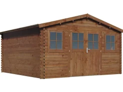 Abri de jardin bois traité autoclave marron 