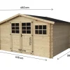 Abri de jardin en bois "Rocval" - 456 x 425 x 232 cm - 19.42 m² - 28 mm