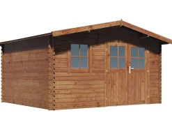 Abri de jardin en bois traité marron autoclave 