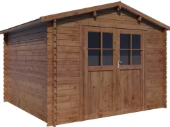 Abri de jardin en bois "Willow" - 9,3 m² - 28 mm - Marron
