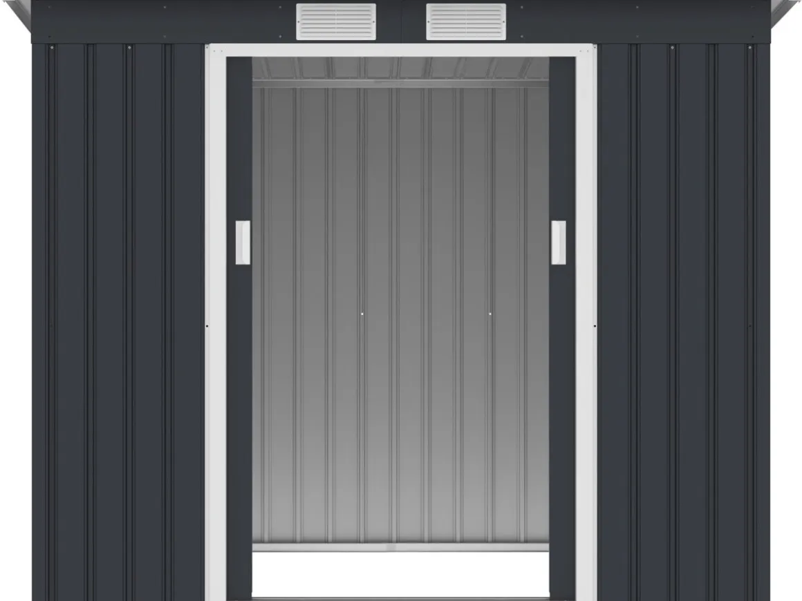 Abri de jardin en métal avec toit monopente métal "Orlando" - 2,81 m² - Gris