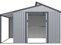 Abri de jardin métal avec pergola 