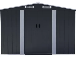 Abri de jardin métal avec porte coulissante 