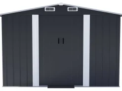 Abri de jardin métal avec porte coulissante