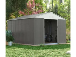 Abri de jardin métal "Dallas" - 15,16 m² - Taupe