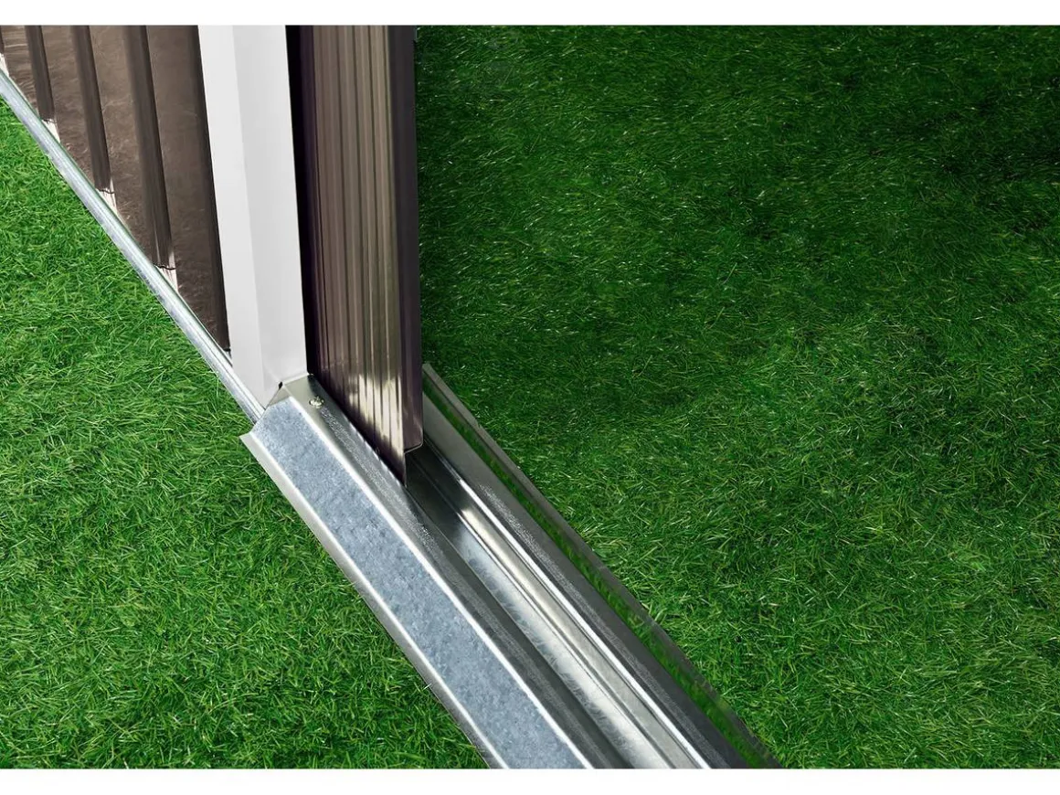 Abri de jardin métal "Dallas" - 15,16 m² - Taupe