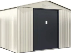Abri de jardin métal "Nebraska" - 5,29 m2 (4,83 m2 au sol) - Beige