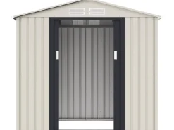 Abri de jardin métal "Nebraska" - 4.07 m² - Beige/Gris anthracite