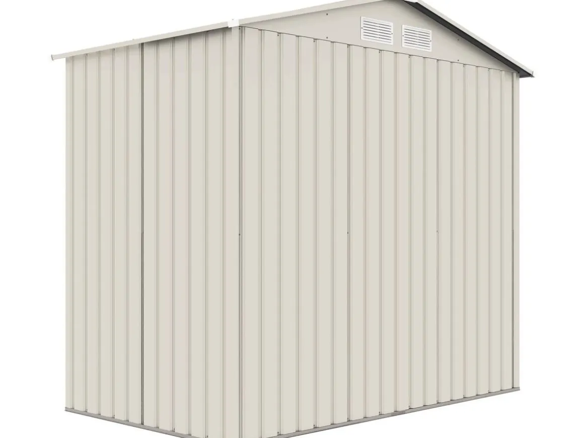 Abri de jardin métal "Nebraska" - 4.07 m² - Beige/Gris anthracite