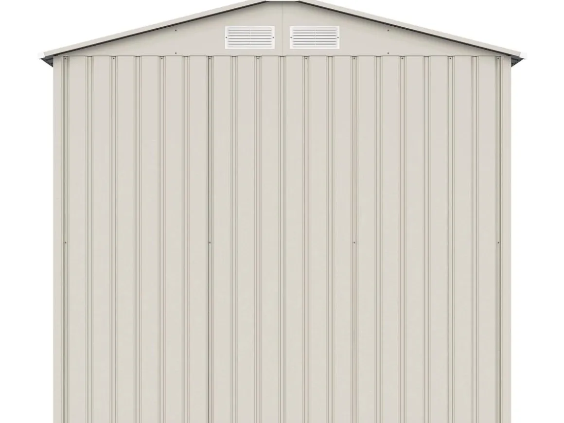 Abri de jardin métal "Nebraska" - 2.71 m² - Beige/gris anthracite