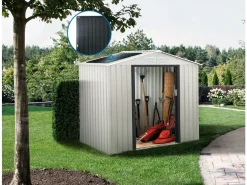 Abri de jardin métal "Nebraska" - 4,07m² avec panneaux solaires