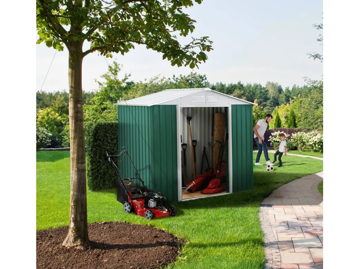 Abri de jardin métal "Rosas" - 2,71 M² - Vert