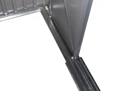 Abri de jardin métal toit plat "Texas" - 6,29 m² - Gris