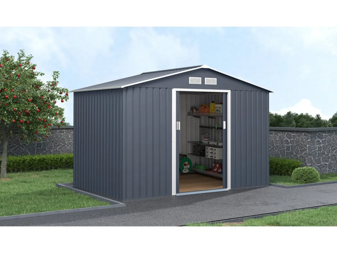 Abri de jardin métal "Vegas II" - 5,29 m2 - Gris