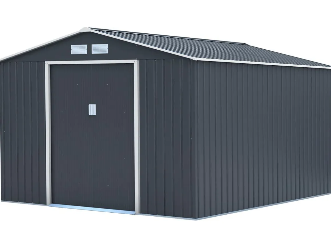 Abri de jardin métal "Vegas" - 8,83 m² - Gris