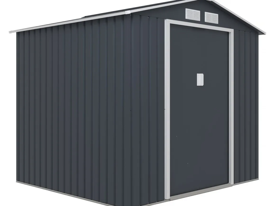 Abri de jardin métal "Vegas" - 4,07 m² - Gris