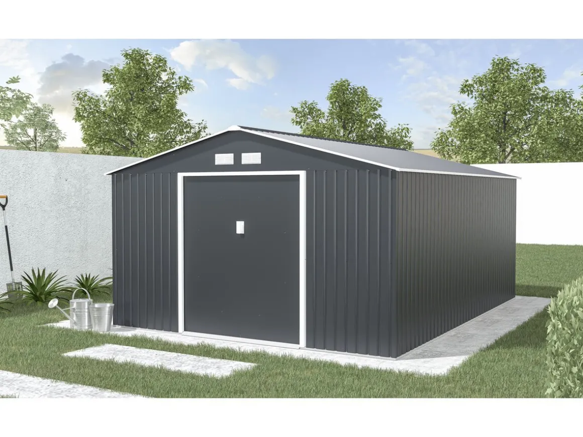 Abri de jardin métal "Vegas"- 15 m² - Gris