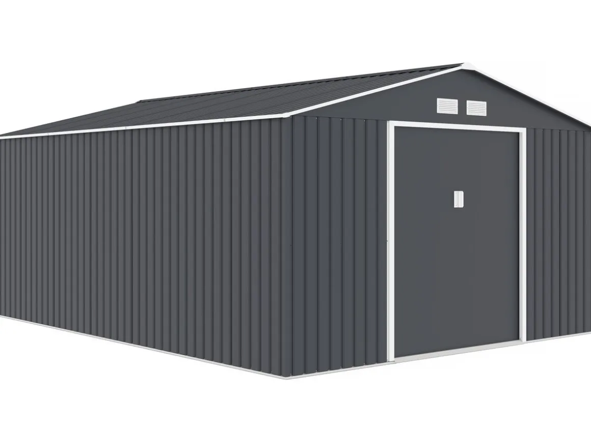 Abri de jardin métal "Vegas"- 15 m² - Gris