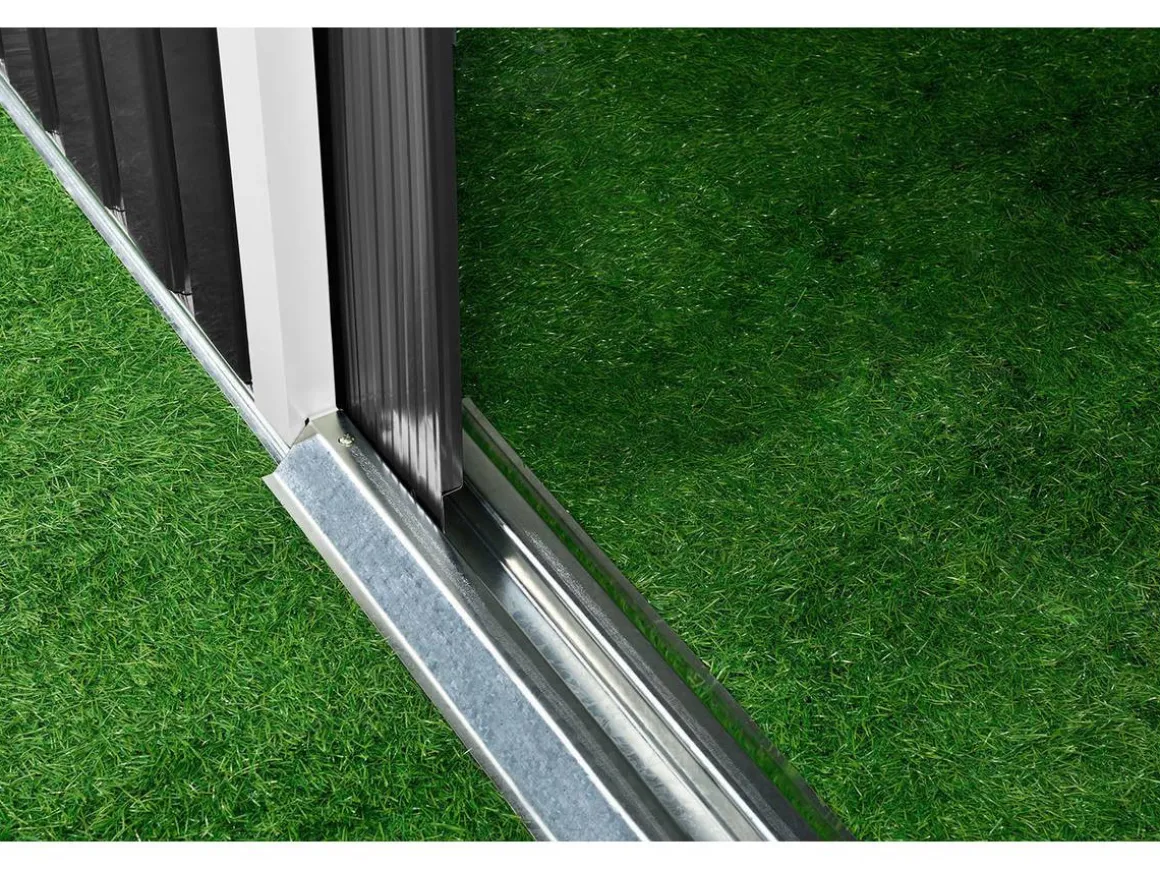 Abri de jardin métal "Vegas" - 5,29 m2 (4,83 m2 au sol) - Gris