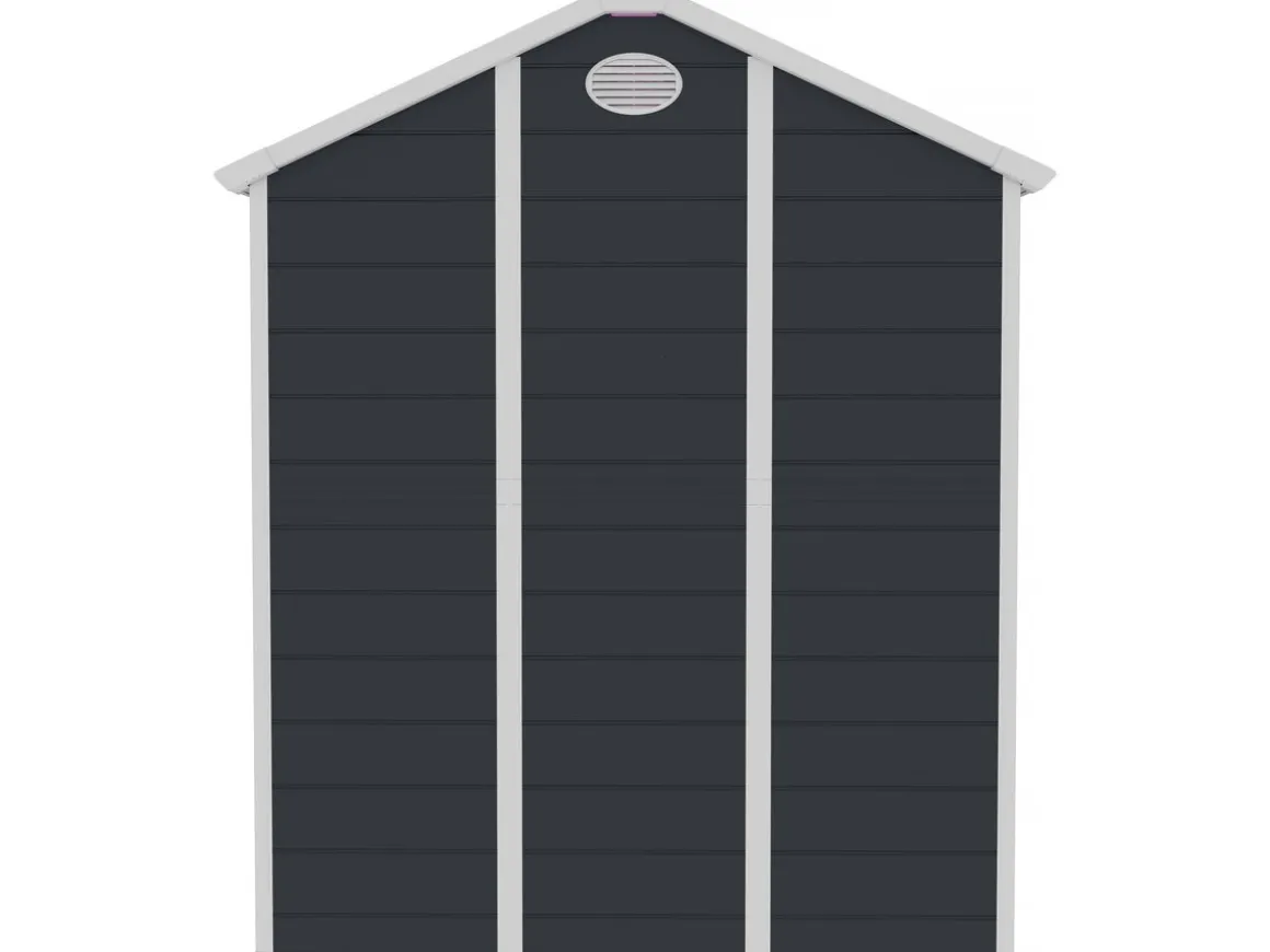Abri de jardin résine "Texas" - 5.23 m² - kit d'ancrage inclus - Anthracite