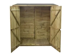 Abri jardin bois adossable "Lipki " - 1.79 x 0.9 x 1.78/1.87 m  - 1.61 m² - 12 mm - Avec plancher