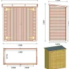 ABRI JARDIN BOIS ADOSSABLE LIPKI - 1.79 X 0.90 X 1.78/1.87 m