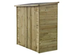 ABRI JARDIN BOIS ADOSSABLE LIPKI - 1.79 X 0.90 X 1.78/1.87 m