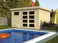 Abri jardin bois "Paolo" - 10 m² - 3.65 x 2.75 x 2.16 m - 28 mm