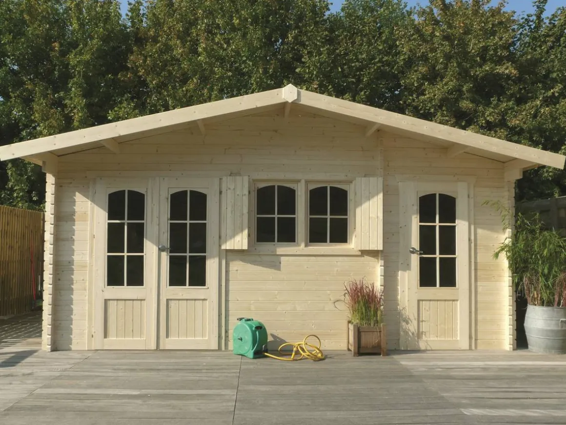 Abri jardin bois "Rostock" - 22.04 m² - 5.68 x 3.88 x 2.75 m - 40 mm