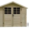 Abri jardin bois traditionnel - 8.88 m2 - 2.98 x 2.98x 2.18 m - 28 mm