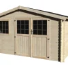Abri jardin bois "Vallauris" - 15.84 m² - 3.98 x 3.98 x 2.29 m - 34 mm
