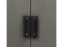 Abri jardin métal "Dallas"- 4.07 m² avec gouttière - Taupe