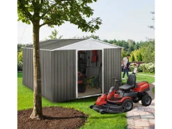 Abri jardin métal "Dallas" - 8,84 m² - Taupe