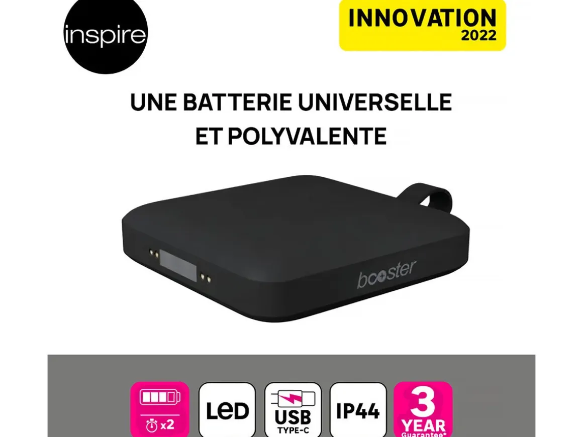 Applique solaire et rechargeable Booster " Loma " 150 à 900 Lumen - Noir