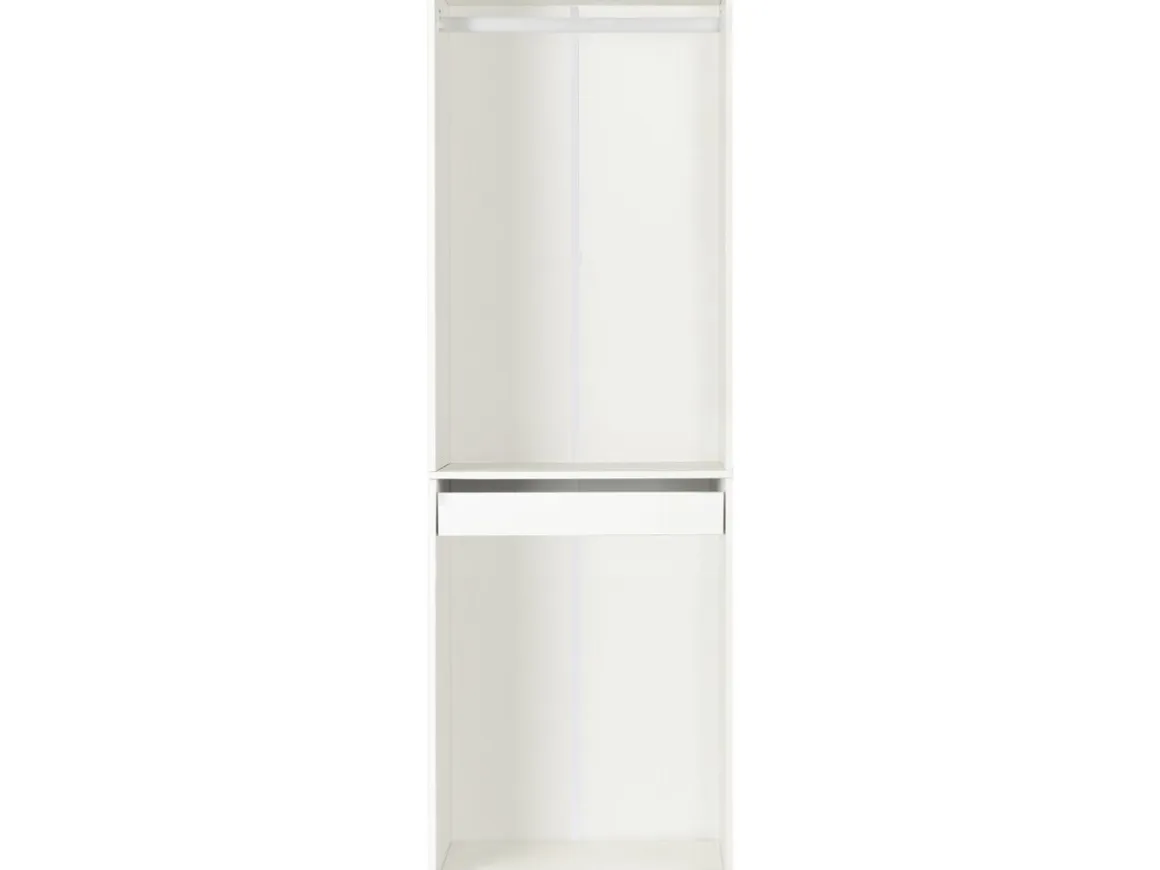 Armoire avec penderie et porte-pantalons "Opéra" - 60 x 45 x 180 cm - Blanc