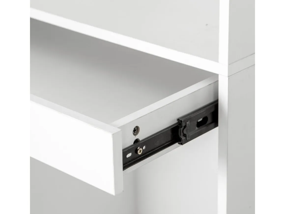 Armoire avec penderie et porte-pantalons "Opéra" - 60 x 45 x 180 cm - Blanc