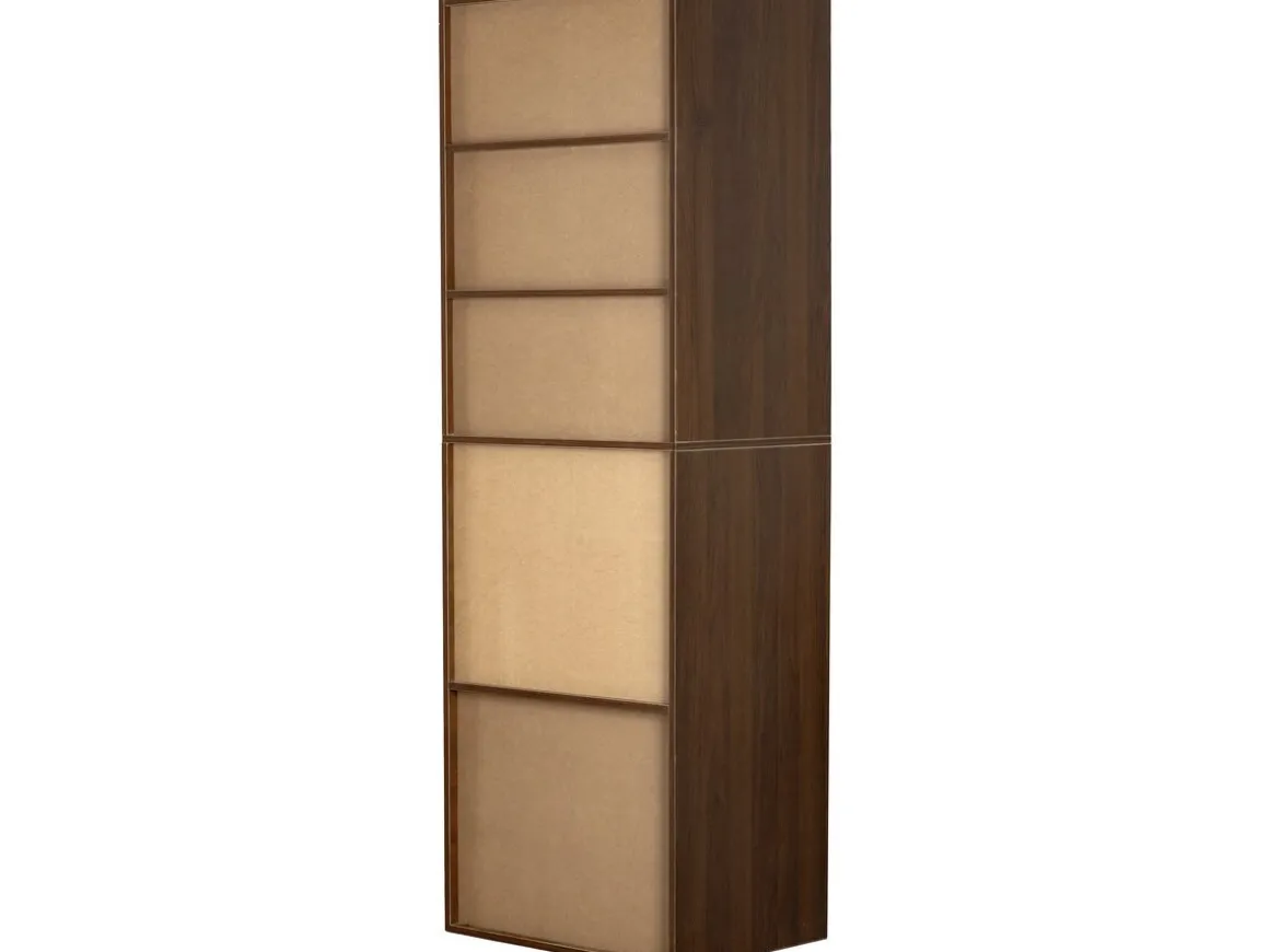 Armoire avec 5 étagères "Opéra" - 60 x 45 x 180 cm - Marron