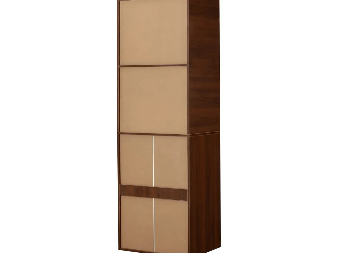 Armoire avec 5 tiroirs et 2 étagères "Opéra" - 60 x 45 x 180 cm - Marron