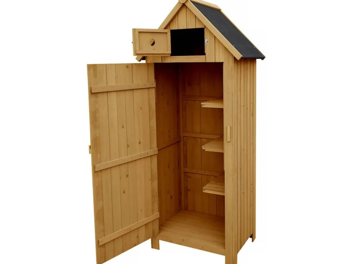 Armoire de jardin "Cabanon" - 77 x 54.5 x 179 cm - Marron