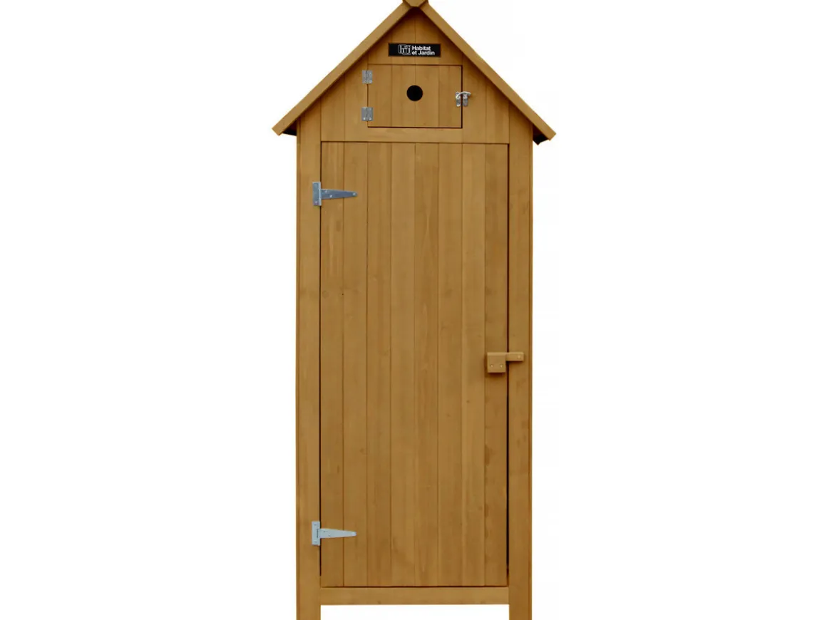 Armoire de jardin "Cabanon" - 77 x 54.5 x 179 cm - Marron