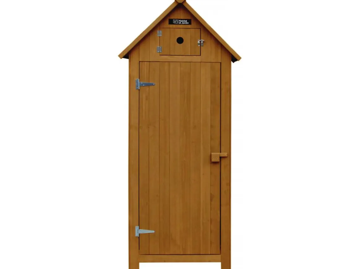 Armoire de jardin "Cabanon" - 77 x 54.5 x 179 cm - Marron