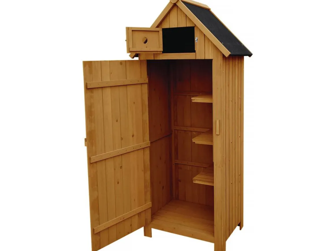 Armoire de jardin "Cabanon" - 77 x 54.5 x 179 cm - Marron