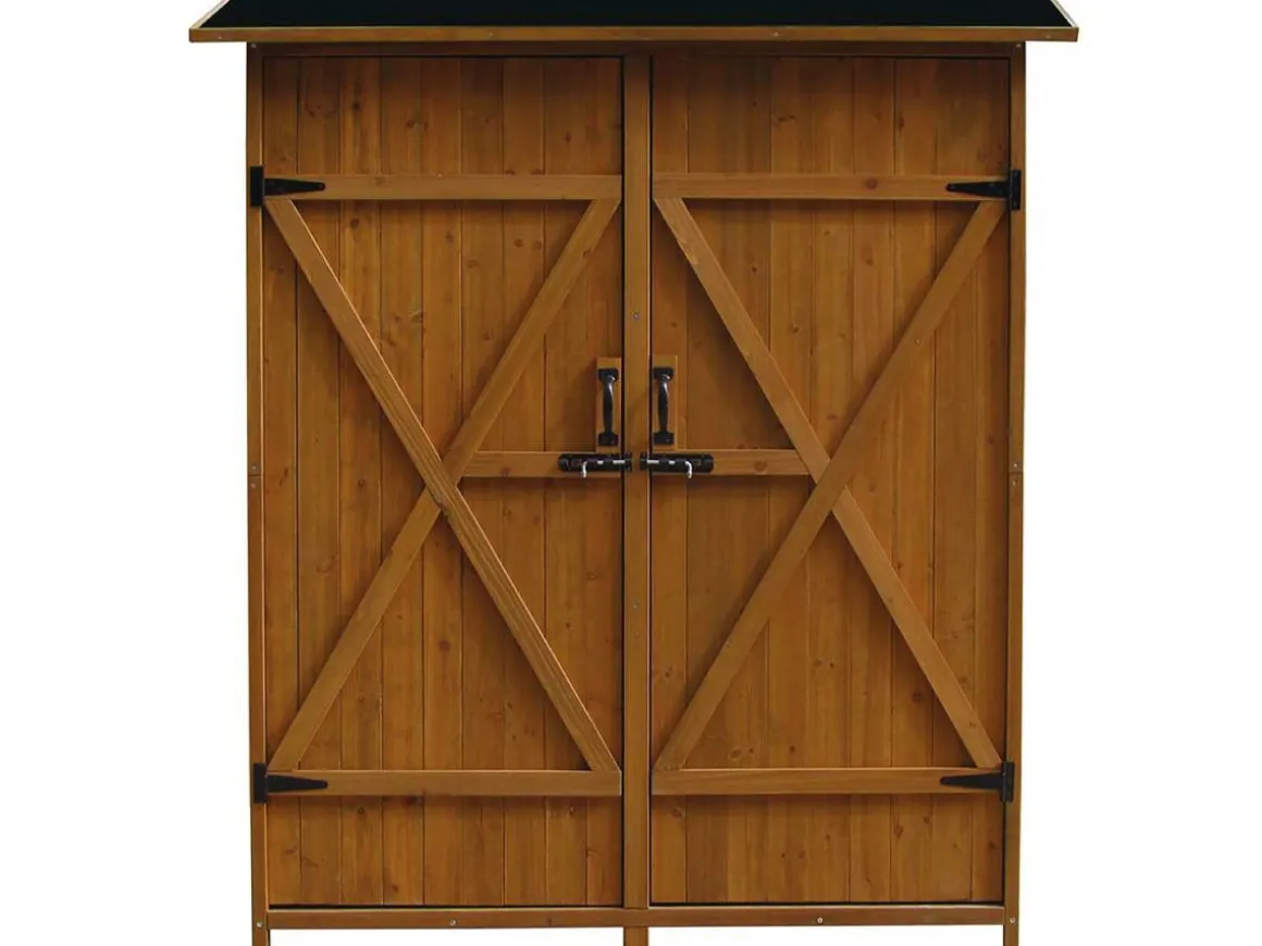 Armoire de jardin "Espacio" - 140 x 49 x 162 cm - Marron