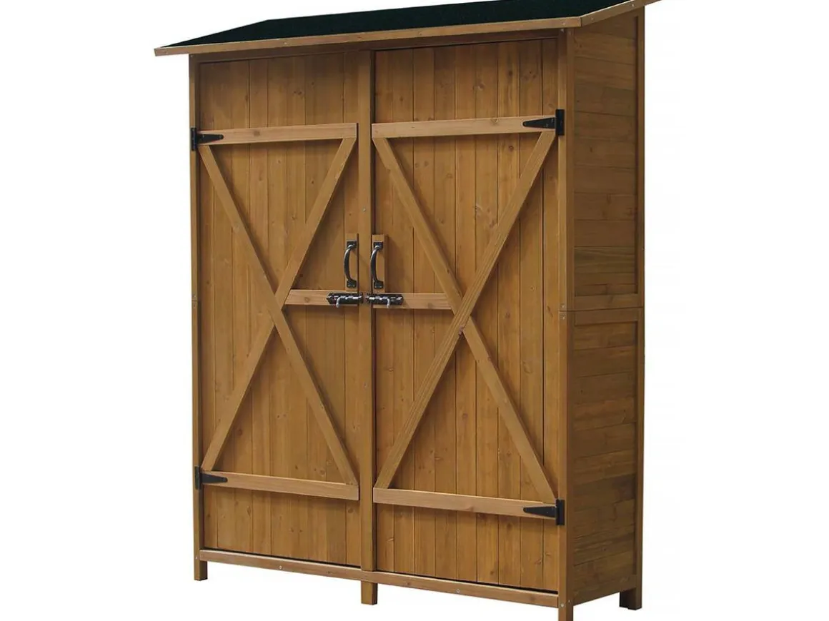 Armoire de jardin "Espacio" - 140 x 49 x 162 cm - Marron