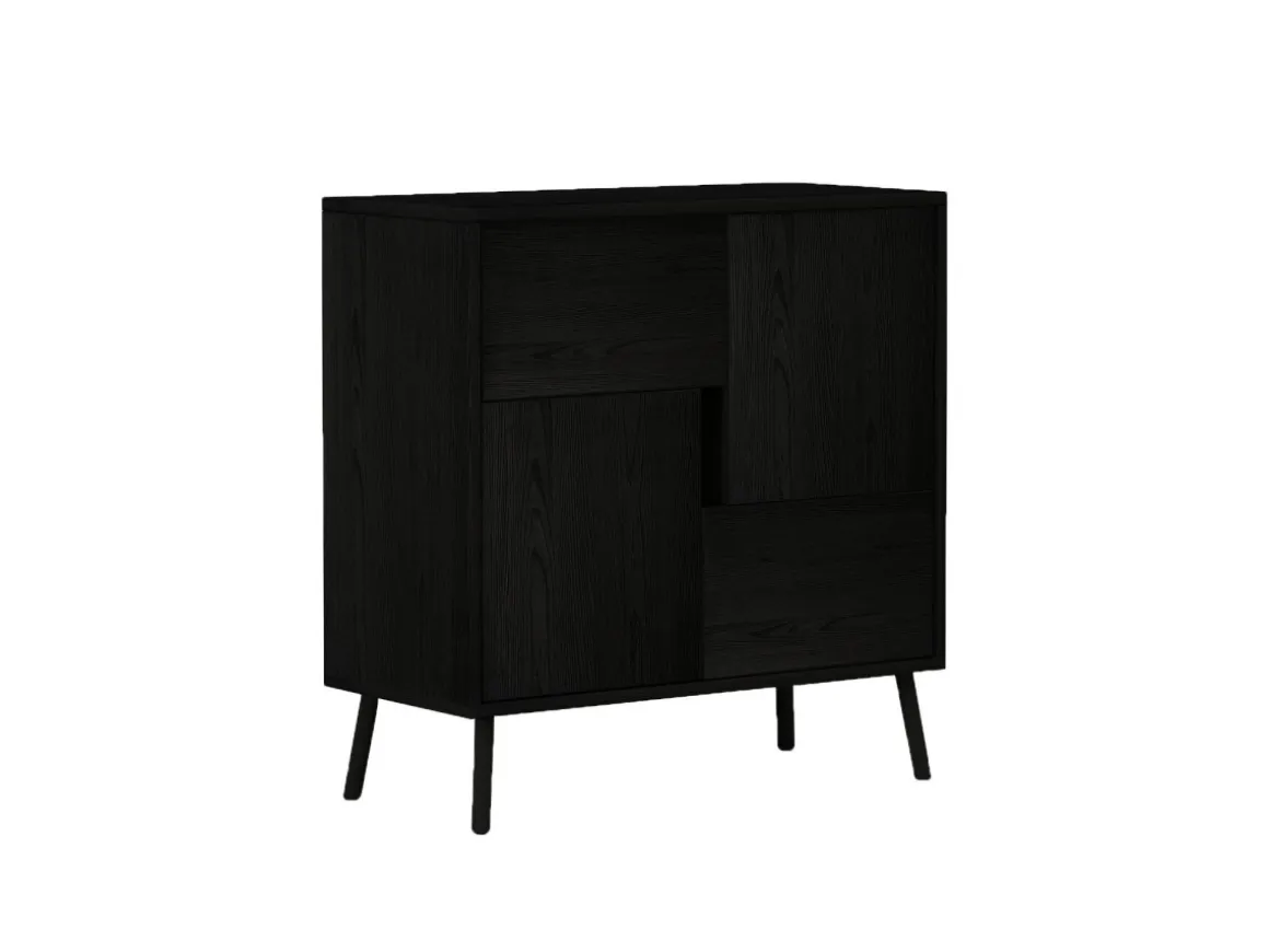 Armoire multifonction en bois "Darien" - 76.5 x 35 x 79.5 cm - Bois Noir